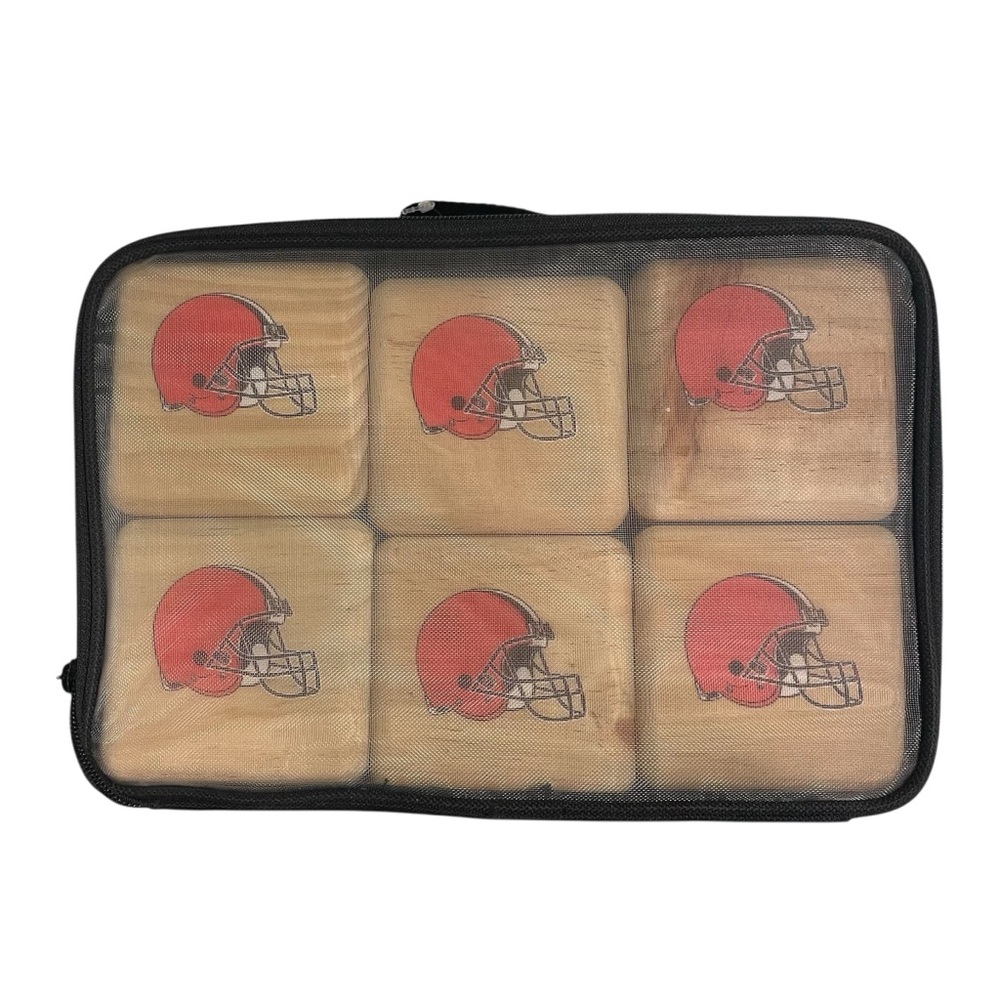 Cleveland Browns Wooden Lawn Dice Victory Tailgate Camping Hiking Yard Games